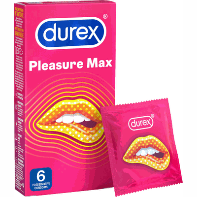 Durex PleasureMax Προφυλακτικά 6 Τεμάχια