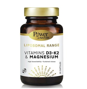 Power of Nature Liposomal Vitamins D3 and K2 & Mag