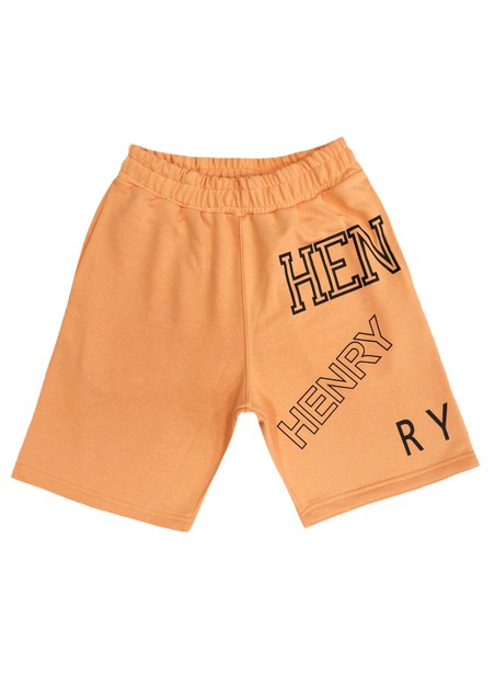 Henry clothing orange left logo shorts