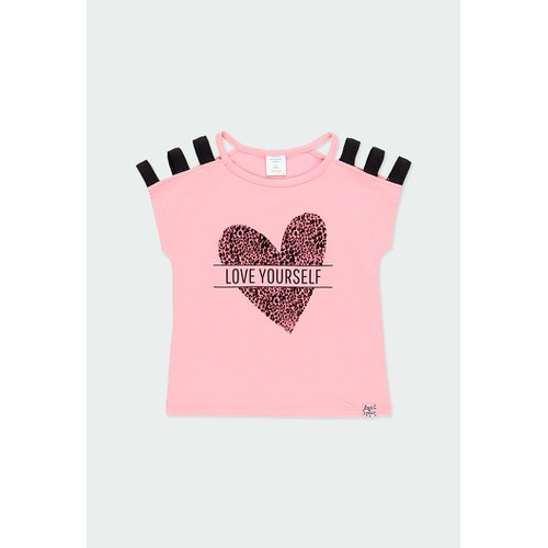 Boboli Knit T-Shirt "Heart" For Girl(404064)