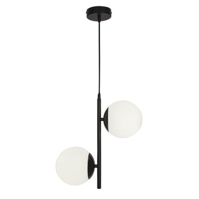 Pendant Light 2 Lights Η:140cm Metal Black G9 2X40