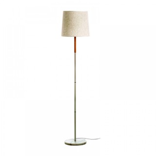 Floor Lamp with Fabric Shade E27 White/Beige 45375