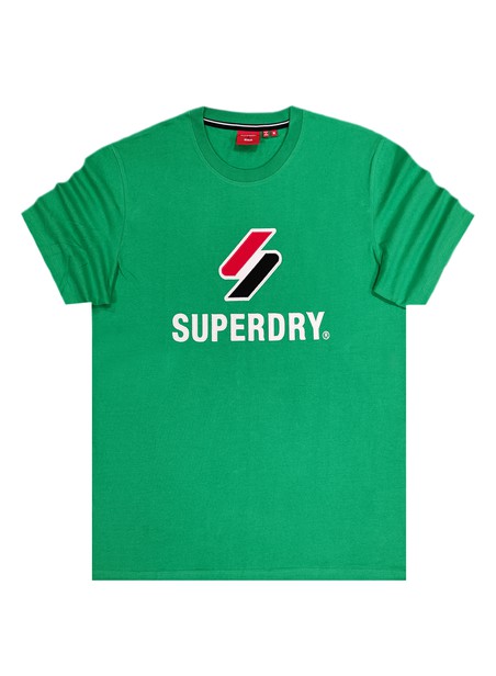 Superdry bright green code sl stacked apq tee - 92 e