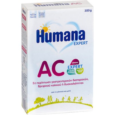 HUMANA AC Expert Anticolic - Γάλα Κατά Των Γαστρεντερικών Διαταραχών, Από τη Γέννηση, 300gr