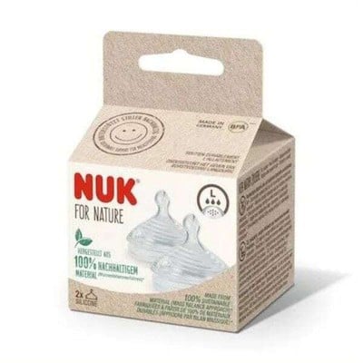 NUK Θηλή Σιλικόνης For Nature Large 2 Τεμάχια 10.124.027