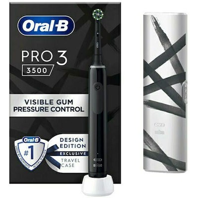 ORAL-B Pro 3 3500 Design Edition Ηλεκτρική Οδοντόβουρτσα Με Χρονομετρητή, Αισθητήρα Πίεσης & Θήκη Ταξιδίου