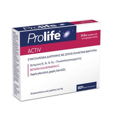 PROLIFE Health Active Συμπλήρωμα Διατροφής Με Γαλακτικά Βακτήρια 4gr x 10 Φακελίσκοι
