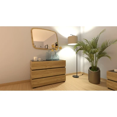 Bedroom Set 5pcs 160x200 N69 Brown Technoderma / A