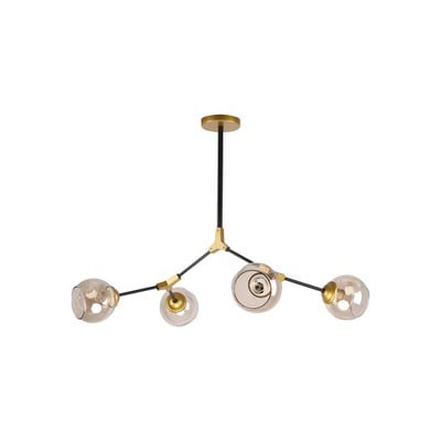 Pendant Light Conelly Mettalic Black & Brass 4Xe27