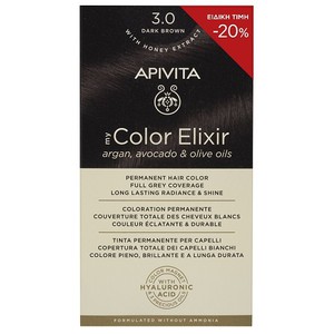 APIVITA Βαφή μαλλιών color elixir N3.0 καστανό σκο