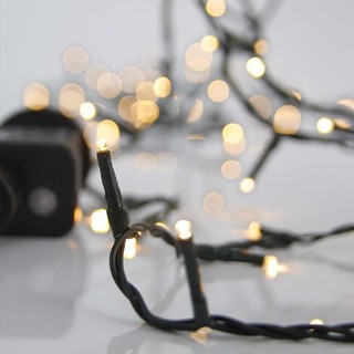 Xmas String Led Lights  240 Warm White With Green 