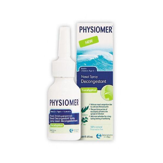 Physiomer Hypertonic Nasal Spray Decongestant Eycalyptus with Essential  Oils 125ml