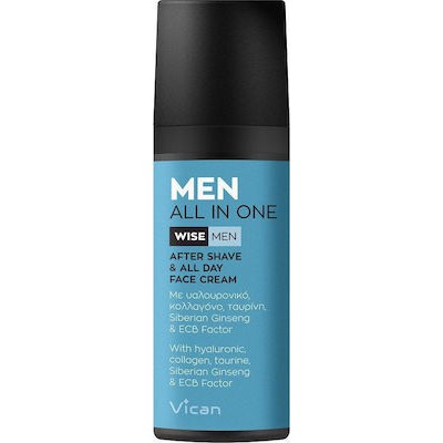 VICAN Wise all In One Face After Shave Ενυδατική και Αντιγηραντική κρέμα Προσώπου 50ml 