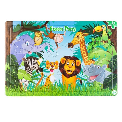 Puzzle me kafshët e xhunglës, 24 copë