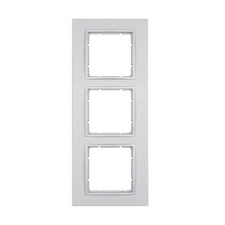 Berker B.7 Frame 3 Gangs White/Aluminium 10136424