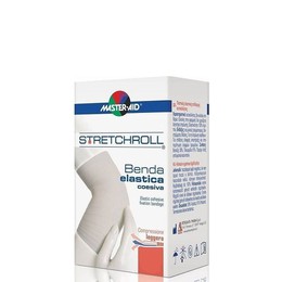 Master-Aid Stretchroll Αυτοκόλλητος Πιεστικός & Ελαστικός Επίδεσμος Σε Λευκό Χρώμα, 4mx4cm