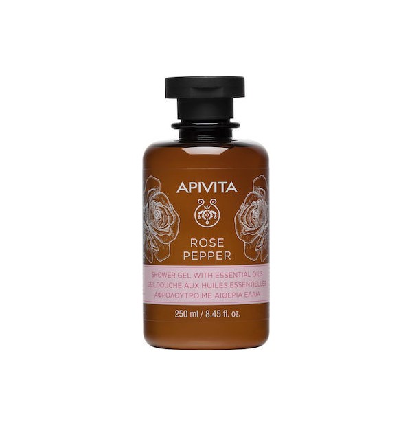 Apivita Rose Pepper Αφρόλουτρο με Αιθέρια Έλαια, 250ml