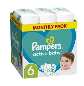 Pampers Active Baby Size 6 (13-18 kg), Monthly Pac