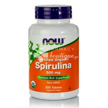 Now Spirulina 500mg Hawaiian (Vegetarian), 200 tabs