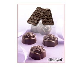 Silikomart Φόρμα Σιλικόνης Rose για 15 Σοκολατάκια