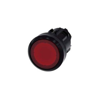 Illuminated Pushbutton 22mm Round Plastic Red 3SU1