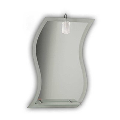 Bathroom Mirror 50Χ75 with light and shelf