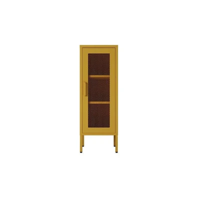 Nextdeco Ντουλάπι Κίτρινο Μεταλλικό Με Πλέγμα Υ102