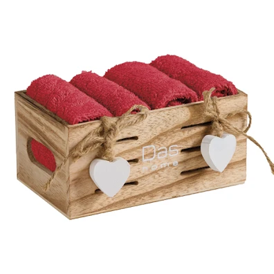 Das Home σετ Πετσετες 4τεμαχιων Soft 4009 red 30x3