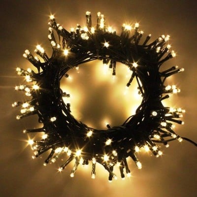 Christmas Lights 10M 100 Led Soft White (All Flash