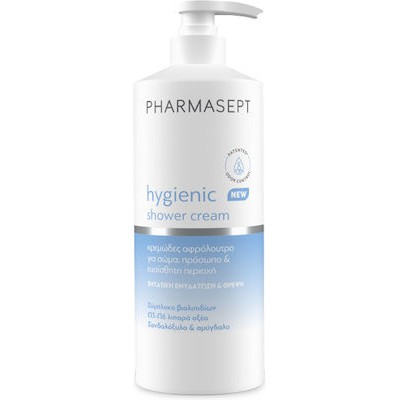 PHARMASEPT Hygienic Shower Cream Κρεμώδες Αφρόλουτρο Καθημερινής Χρήσης Για Σώμα Πρόσωπο & Ευαίσθητη Περιοχή Με Αντλία 500ml