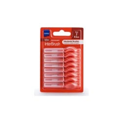 Intermed Mini Ergonomic Interbrush Interdental Brushes With Handle 0.50mm Red Size 2 8 pieces