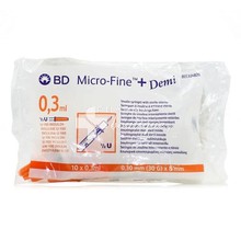 BD Micro-Fine 0,5ml (10 x 0,3ml | 0,30mm (30G) x 8mm) - Σύριγγες Ινσουλίνης, 10τμχ.