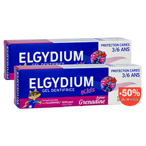 ELGYDIUM (2x50ml) Kids οδοντόπαστα για παιδιά 3-6 