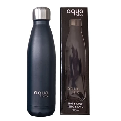 Μπουκάλι Θερμός 500 ml Aquaplay Μαύρο