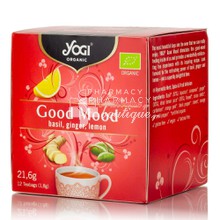 Yogi Organic Tea Good Mood - Αναζωογόνηση & Καλή Διάθεση, 12 teabags