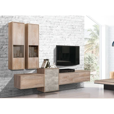 Σύνθεση Σαλονιού 270x200cm Stone Μελαμίνη Με Επιλο