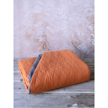Κουβερλί Γίγας (240x260) Armon Deep Orange/Dark Gray NIMA Home