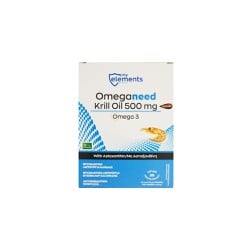My Elements Omeganeed Krill Oil Omega3 500mg Λιπαρά Οξέα 30 μαλακές κάψουλες