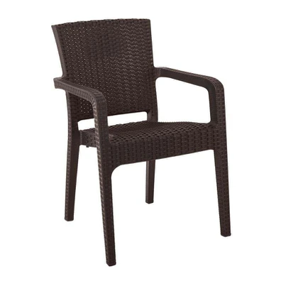 Lora Πολυθρόνα Κήπου Στοιβαζόμενη, pp (Rattan Look