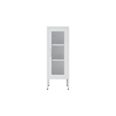 Nextdeco Ντουλάπι Λευκό Μεταλλικό Με Πλέγμα Υ102x4