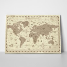 Retro styled world map 38602597 a