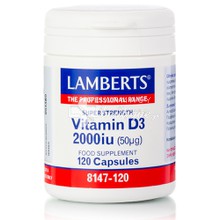 Lamberts Vitamin D3 2000iu, 120caps (8147-120)