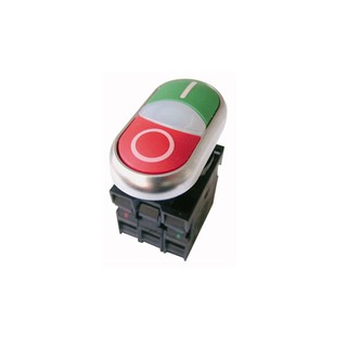 Double Actuator Pushbutton 1NO+1NC Green/Red M22-D
