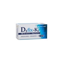 Uni-Pharma D3 Fix 1200iu + K2 45mcg Nutritional Supplement 60 capsules