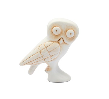 Ceramic owl – large white