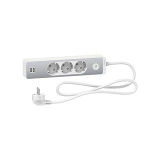 Unica Power Socket 3 Positions with 1.5m Cable wit