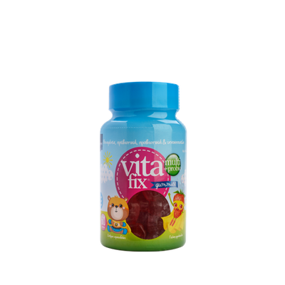 INTERMED Vita Fix Multi & Probio Gummies Παιδικό Συμπλήρωμα Διατροφής Με Βιταμίνες, Πρεβιοτικα, Προβιοτικά & Ιχνοστοιχεία, Με Γεύση Φραόυλα Από 4 Ετών 60 Ζελεδάκια