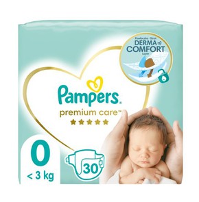 Pampers Premium Care Diapers Size 0 Micro <3 kg 30