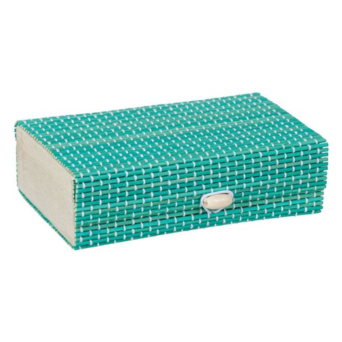 Kuti organizuese bamboo ngjyre turquoise 15*8.5*4.
