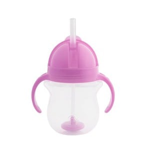 Munchkin Tip Sip Straw Cup 6M Purple Color, 207ml